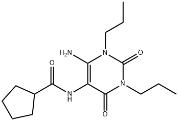 Cyclopentanecarboxamide,  N-(6-amino-1,2,3,4-tetrahydro-2,4-dioxo-1,3-dipropyl-5-pyrimidinyl)- 结构式