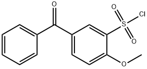 5-BENZOYL-2-METHOXYBENZENESULFONYL CHLORIDE 结构式