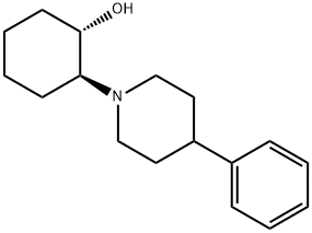 D-(+)-2-(4-苯基哌啶基)环己醇 盐酸盐 结构式