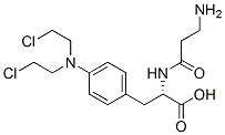 (2S)-2-(3-aminopropanoylamino)-3-[4-[bis(2-chloroethyl)amino]phenyl]pr opanoic acid 结构式
