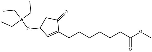 5-氧代-3-[(三乙基硅烷基)氧基)-1-环戊烯-1-庚酸甲酯 结构式