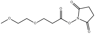 2,5-Dioxopyrrolidin-1-yl 3-(2-methoxyethoxy)propanoate 结构式