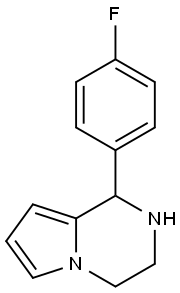 1-(4-FLUORO-PHENYL)-1,2,3,4-TETRAHYDRO-PYRROLO[1,2-A]PYRAZINE 结构式