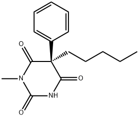 1-methyl-5-pentyl-5-phenylbarbituric acid 结构式