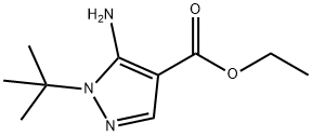 5-氨基-1-叔丁基吡唑-4-甲酸乙酯 结构式