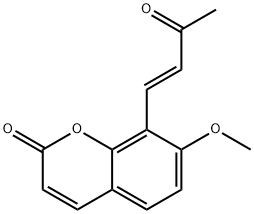 7-甲氧基-8-[(1E)-3-氧代-1-丁烯基]-2H-1-苯并吡喃-2-酮 结构式