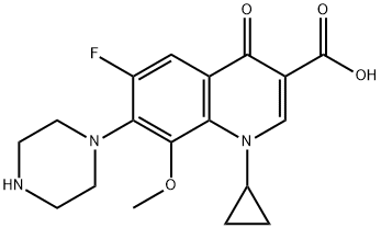 6-哌嗪加替沙星 结构式