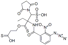 sulfosuccinimidyl-2-(3-azido-2-nitrobenzamido)ethyl-1,3'-dithiopropionate 结构式