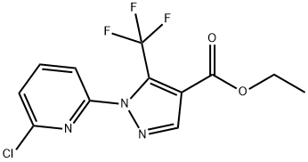 1-(6-氯吡啶-2-基)-5-三氟甲基-1H-吡唑-4-羧酸乙酯 结构式