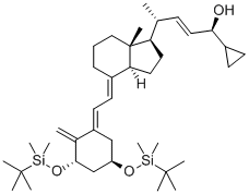 双(叔丁基二甲基硅基)-反式-钙泊三醇 结构式