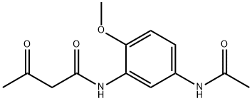 3-(N-乙酰乙酰)氨基-4-甲氧基乙酰苯胺 结构式