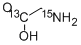 GLYCINE-1-13C-15N 结构式