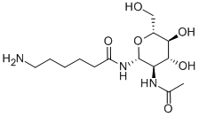 2-乙酰胺-N-(E-氨基己酰)-2-脱氧-B-D-吡喃葡糖胺 结构式