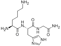 L-赖氨酰-L-组氨酰甘氨酰胺三盐酸盐 结构式