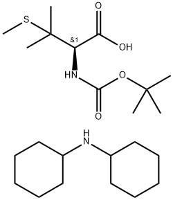 N-[叔丁氧羰基]-3-甲硫基-L-缬氨酸二环己基铵盐 结构式