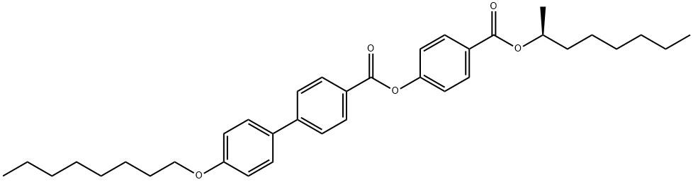 (S)-4-[(1-甲基庚氧基)羰基]苯基4′-辛氧基-4-联苯基羧酸酯 结构式