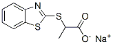 2-(Benzothiazol-2-ylthio)propionic acid sodium salt 结构式