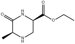 2-Piperazinecarboxylicacid,5-methyl-6-oxo-,ethylester,(2R-cis)-(9CI) 结构式