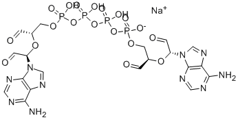 P1,P4-DI(ADENOSINE-5') TETRAPHOSPHATE, PERIODATE OXIDIZED SODIUM SALT 结构式
