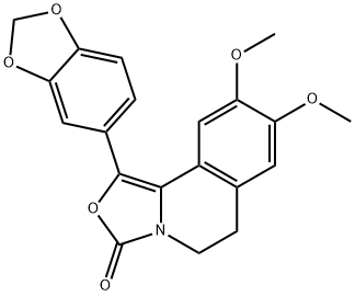 3H-Oxazolo[4,3-a]isoquinolin-3-one,  1-(1,3-benzodioxol-5-yl)-5,6-dihydro-8,9-dimethoxy- 结构式