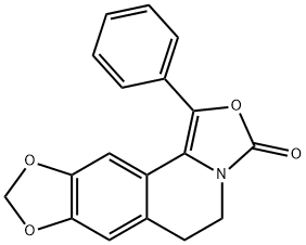 3H-[1,3]Dioxolo[4,5-g]oxazolo[4,3-a]isoquinolin-3-one,  5,6-dihydro-1-phenyl-  (9CI) 结构式