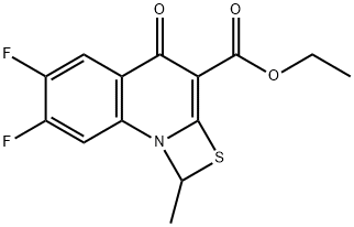 6,7-二氟-1-甲基-4-氧代-4H-[1,3]噻嗪[3,2-a]并喹啉-3-羧酸乙酯 结构式