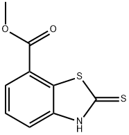 7-Benzothiazolecarboxylicacid,2,3-dihydro-2-thioxo-,methylester(9CI) 结构式