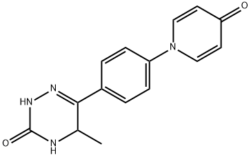 4,5-二氢-5-甲基-6-[4-(4-氧代-1(4H)-吡啶基)苯基]-1,2,4-三嗪-3(2H)-酮 结构式