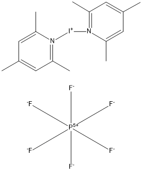 双(2,4,6-三甲基吡啶)碘六氟磷酸盐 结构式