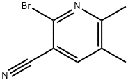 2-溴-5,6-二甲基-3-吡啶甲腈 结构式