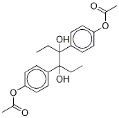 α,α'-Diethyl-4,4'-dihydroxy-hydrobenzoin 4,4'-Diacetate 结构式