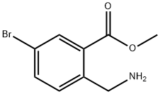 2-(氨基甲基)-5-溴苯甲酸甲酯 结构式