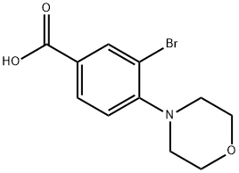 3-溴-4-(4-吗啉基)苯甲酸 结构式