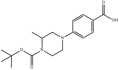 4-{4-[(tert-butoxy)carbonyl]-3-Methylpiperazin-1-yl}benzoic acid 结构式