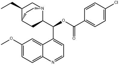 对氯苯甲酸羟基喹咛订酯 结构式