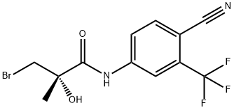 (2S)-3-BroMo-N-[4-cyano-3-(trifluoroMethyl)phenyl]-2-hydroxy-2-Methyl-propanaMide 结构式