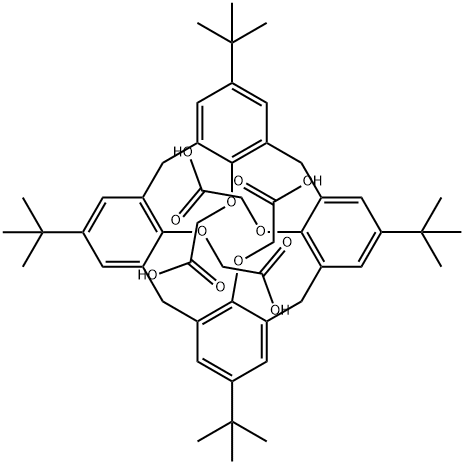 4-叔-丁基杯(4)芳香烃四醋酸 结构式