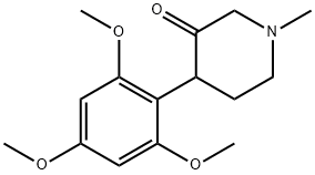 1-甲基-4-(2,4,6-三甲氧基苯基)-3-哌啶酮 结构式