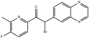 Ethanone, 2-broMo-1-(5-fluoro-6-Methyl-2-pyridinyl)-2-(6-quinoxalinyl)- 结构式