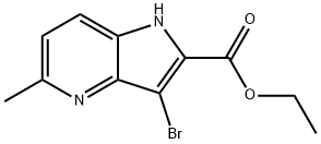 3-BROMO-5-METHYL-4-AZAINDOLE-2-CARBOXYLIC ACID ETHYL ESTER 结构式