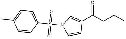 1-(1-甲苯磺酰基-1H-吡咯-3-基)丁烷-1-酮 结构式
