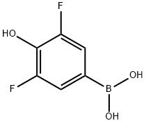 (3,5-二氟-4-羟基苯基)硼酸 结构式