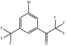 1-(3-溴-5-(三氟甲基)苯基)-2,2,2-三氟乙烷-1-酮 结构式