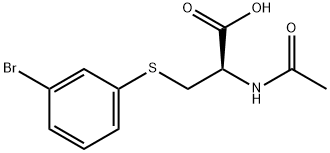 S-(3-bromophenyl)mercapturic acid 结构式