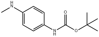 正-[4-(甲氨基)苯基]氨基甲酸叔丁酯 结构式