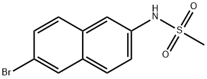 N-(6-溴萘-2-基)甲烷磺酰胺 结构式