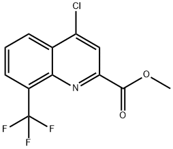 METHYL 4-CHLORO-8-(TRIFLUOROMETHYL)QUINOLINE-2-CARBOXYLATE 结构式