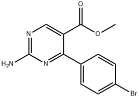 METHYL 2-AMINO-4-(4-BROMOPHENYL)PYRIMIDINE-5-CARBOXYLATE 结构式