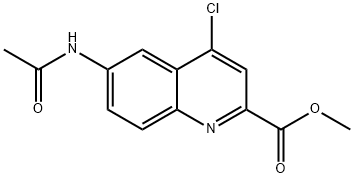 METHYL 6-ACETAMIDO-4-CHLOROQUINOLINE-2-CARBOXYLATE 结构式