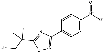 5-(1-CHLORO-2-METHYLPROPAN-2-YL)-3-(4-NITROPHENYL)-1,2,4-OXADIAZOLE 结构式